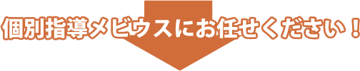 個別指導メビウスにお任せください!